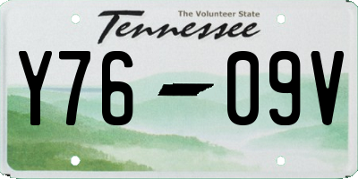 TN license plate Y7609V