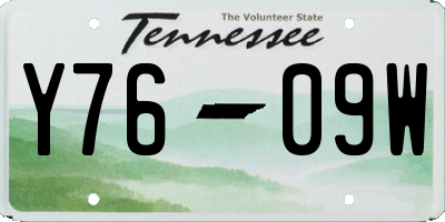TN license plate Y7609W