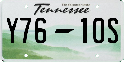 TN license plate Y7610S