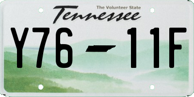 TN license plate Y7611F