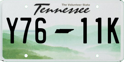 TN license plate Y7611K