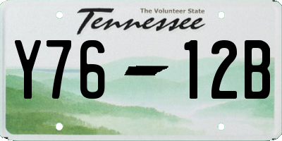 TN license plate Y7612B