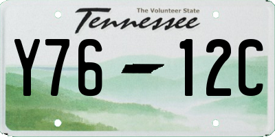 TN license plate Y7612C