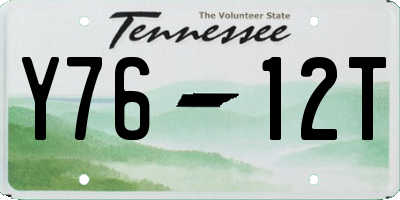 TN license plate Y7612T