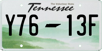 TN license plate Y7613F
