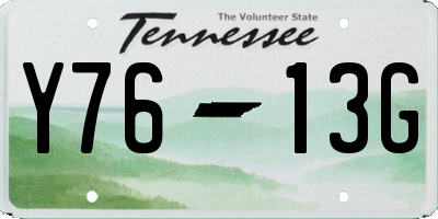 TN license plate Y7613G