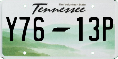 TN license plate Y7613P