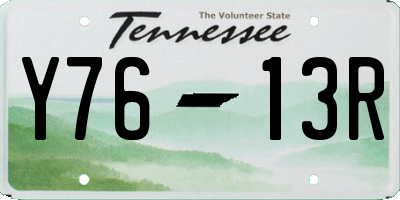 TN license plate Y7613R