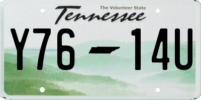 TN license plate Y7614U