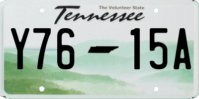 TN license plate Y7615A