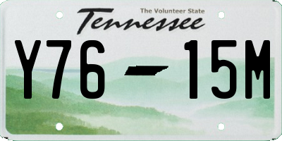 TN license plate Y7615M