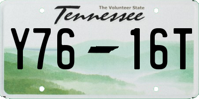 TN license plate Y7616T