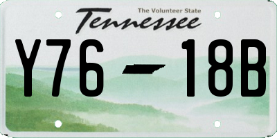TN license plate Y7618B