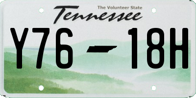 TN license plate Y7618H