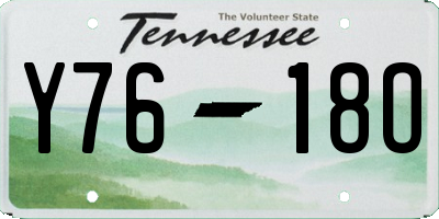 TN license plate Y7618O