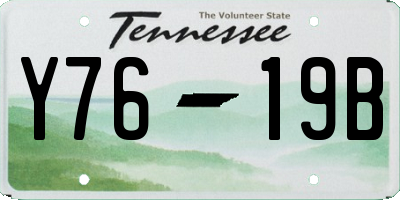 TN license plate Y7619B