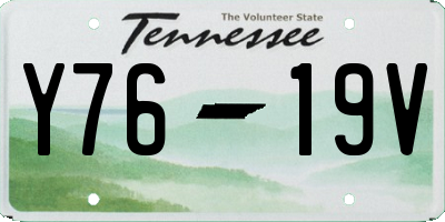 TN license plate Y7619V
