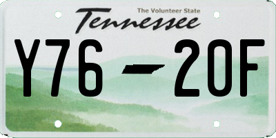TN license plate Y7620F