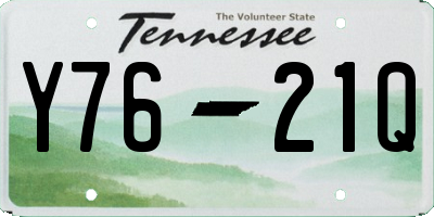 TN license plate Y7621Q