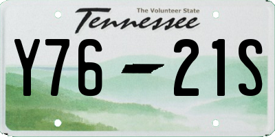 TN license plate Y7621S