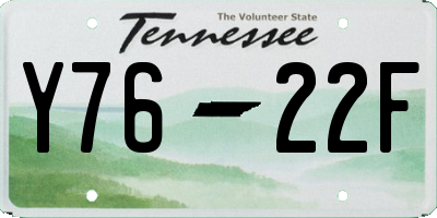 TN license plate Y7622F