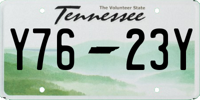 TN license plate Y7623Y