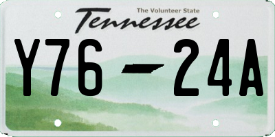 TN license plate Y7624A