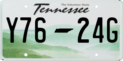 TN license plate Y7624G