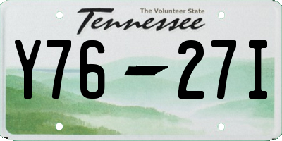 TN license plate Y7627I