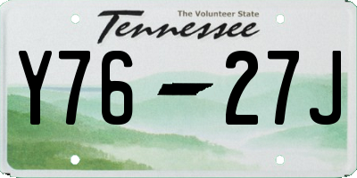 TN license plate Y7627J