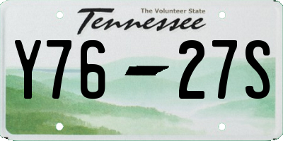 TN license plate Y7627S