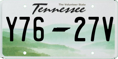 TN license plate Y7627V