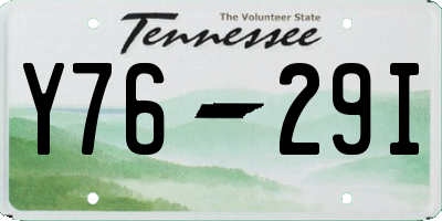 TN license plate Y7629I