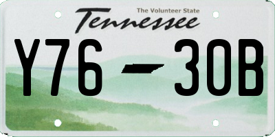 TN license plate Y7630B