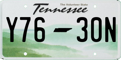 TN license plate Y7630N