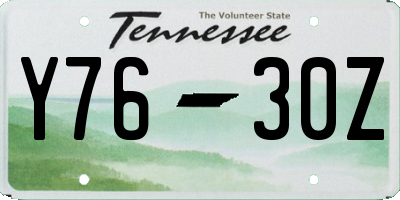TN license plate Y7630Z