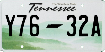 TN license plate Y7632A