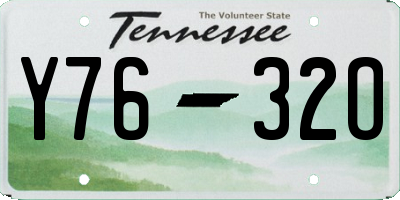 TN license plate Y7632O