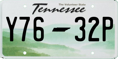 TN license plate Y7632P
