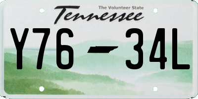 TN license plate Y7634L
