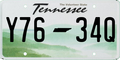 TN license plate Y7634Q
