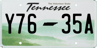 TN license plate Y7635A