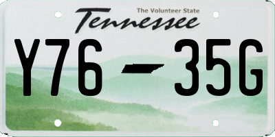 TN license plate Y7635G