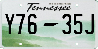 TN license plate Y7635J