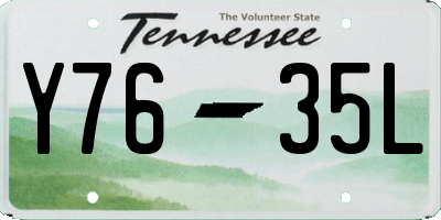 TN license plate Y7635L