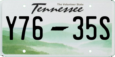 TN license plate Y7635S