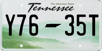 TN license plate Y7635T