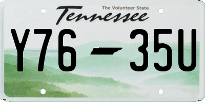 TN license plate Y7635U