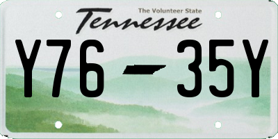 TN license plate Y7635Y