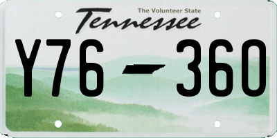TN license plate Y7636O